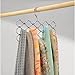 InterDesign Classico Wave Scarf Hanger, No Snag Storage for Scarves, Ties, Belts, Shawls, Pashminas, Accessories - 23 Loops, Chrome