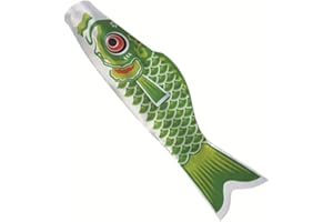 Floweringbeter Japanese Carp Windsock Fish Flag Kite For Outdoor Decor, Crafted With Satin To Withstand Weather, Suitable For