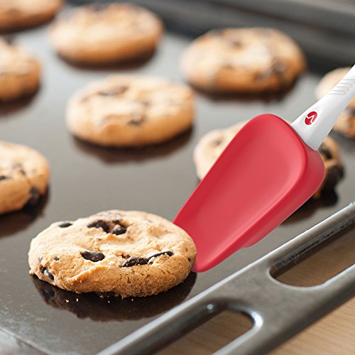 Vremi 4 Piece Spatula Set Colorful Silicone Rubber Baking Spatulas