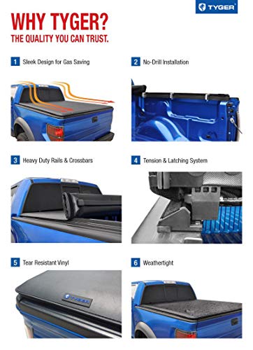 Mua Tyger Auto T1 Roll Up Truck Tonneau Cover Tg Bc1n9032 Works With 2004 2015 Nissan Titan Fleetside 5 5 Bed For Models With Or Without The Utili Track System Tren Amazon Má»¹ Chinh