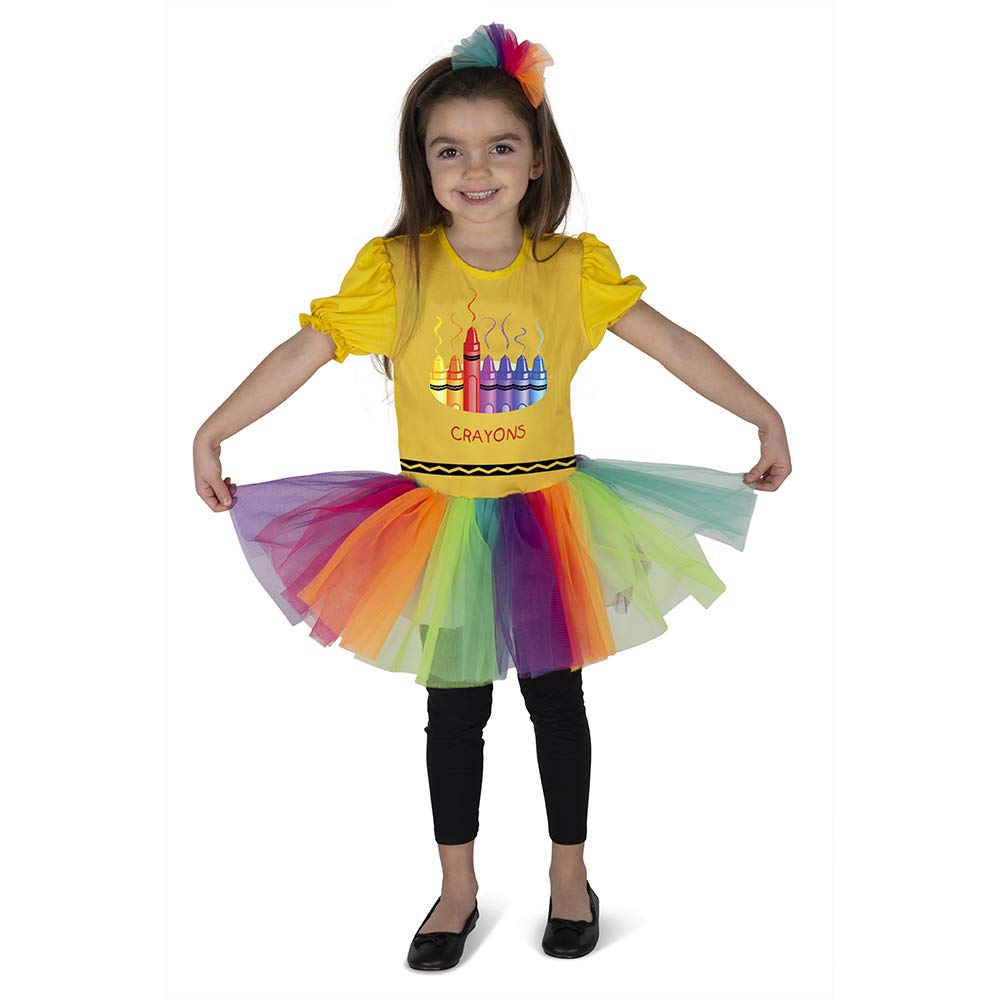 Dress Up America Crayon Box Costume for Kids - Product Comes Complete with Dress and Headband