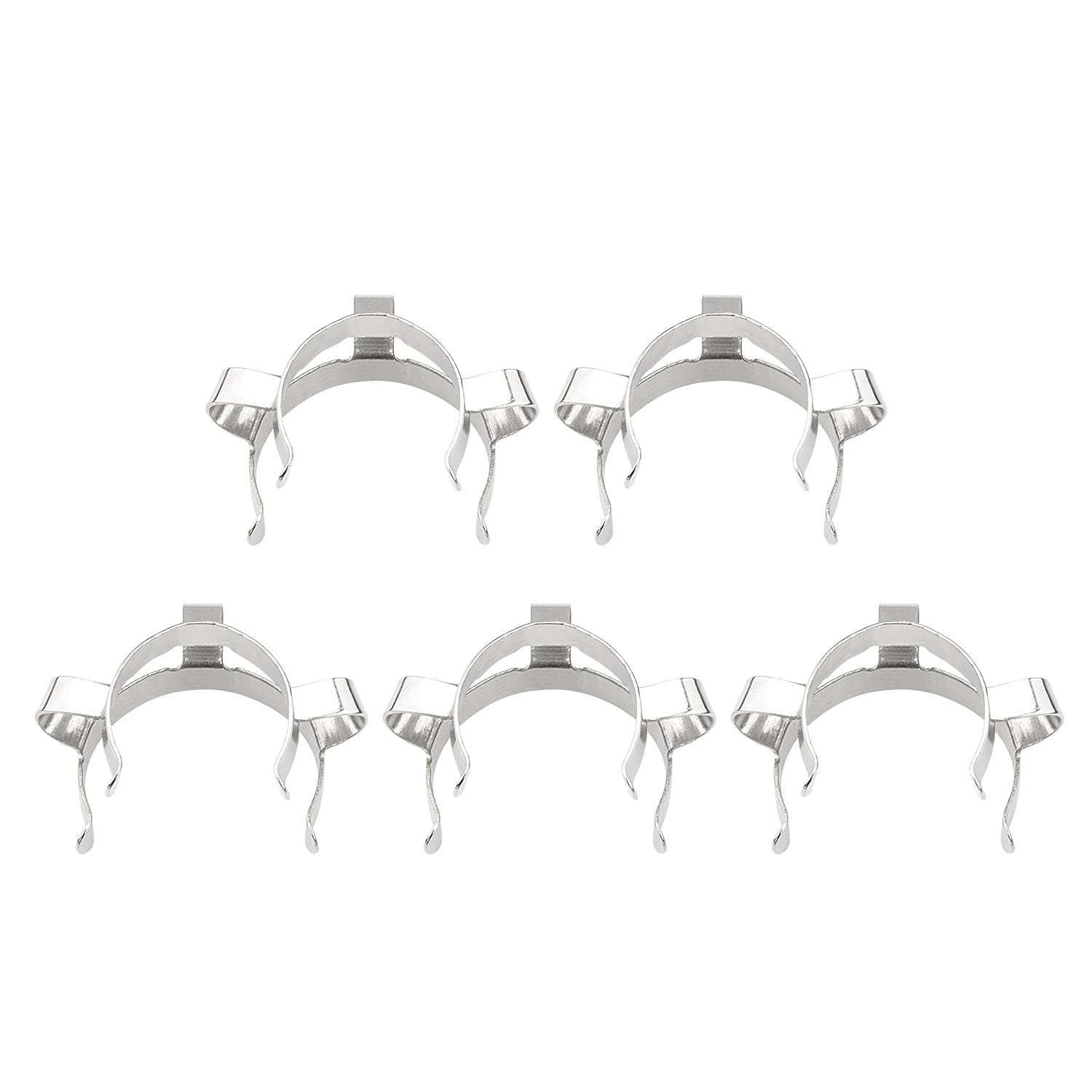 stonylab Metal Joint Clips, 5 pcs 24 mm Lab Keck Clamp #24 Keck Clips for 24/40 24/29 Glass Ground Joint Lab Accessory