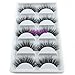 3D Mink False Eyelashes LASGOOS 100% Siberian Mink Luxurious Fluffy Volume Messy Cross Light Weight Long 5 Pairs x 2 Wholesale Fake Eye Lashes A11