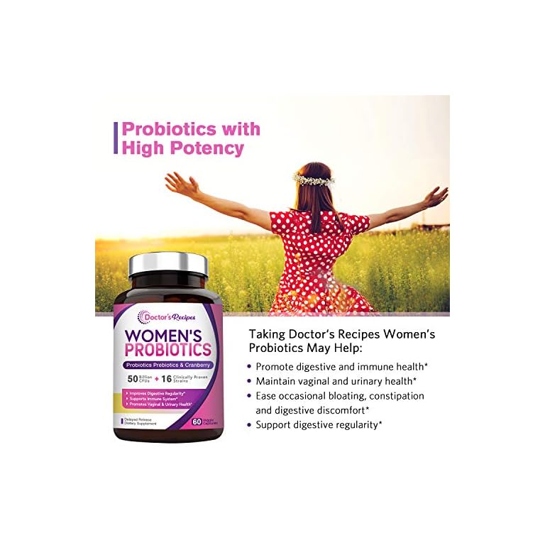 Doctor’s Recipes Women’s Probiotic, 60 Caps 50 Billion CFU 16 Strains