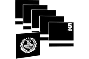 Bocolon 5PCS Laser Engraving Double Color ABS Plastic Sheet,Two-Tone Laserable Engraving Plastic Sheets for Name Badge,Office Label,Laser Artistic Product,Size 11.73" x 11.73",Black/White