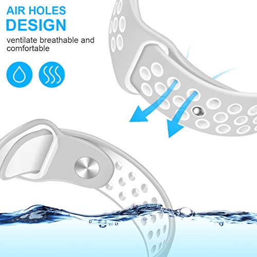 image for HUMENN For Fitbit Versa Bands, Replacement Accessory Breathable Sport 