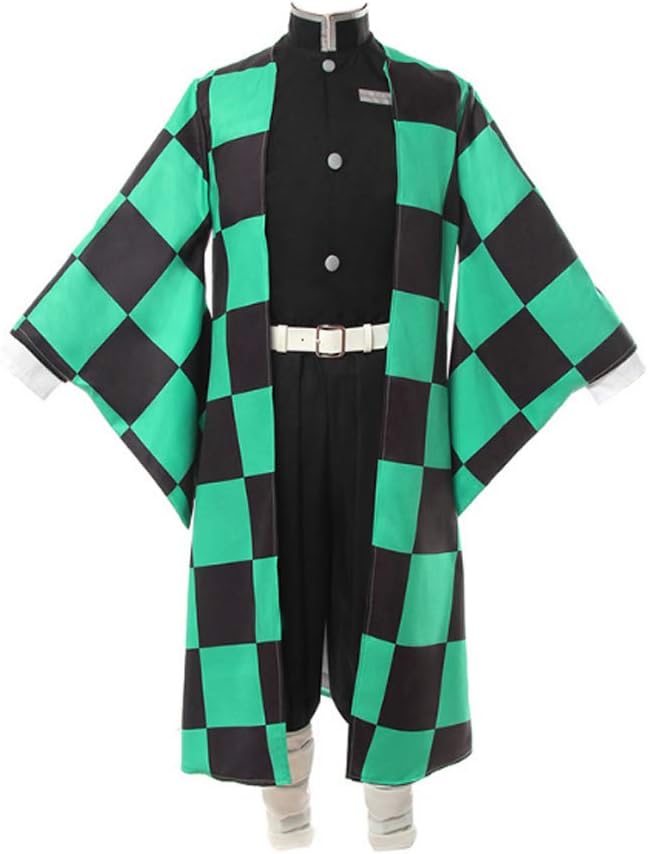 Yunbei Kamado Tanjirou Cosplay Full Set Costume Uniform Outfit Halloween