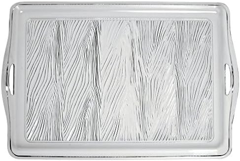 Crystal Look Crystal-Look Plastic Tray Wheat Design with Handles 20"L x 15"W