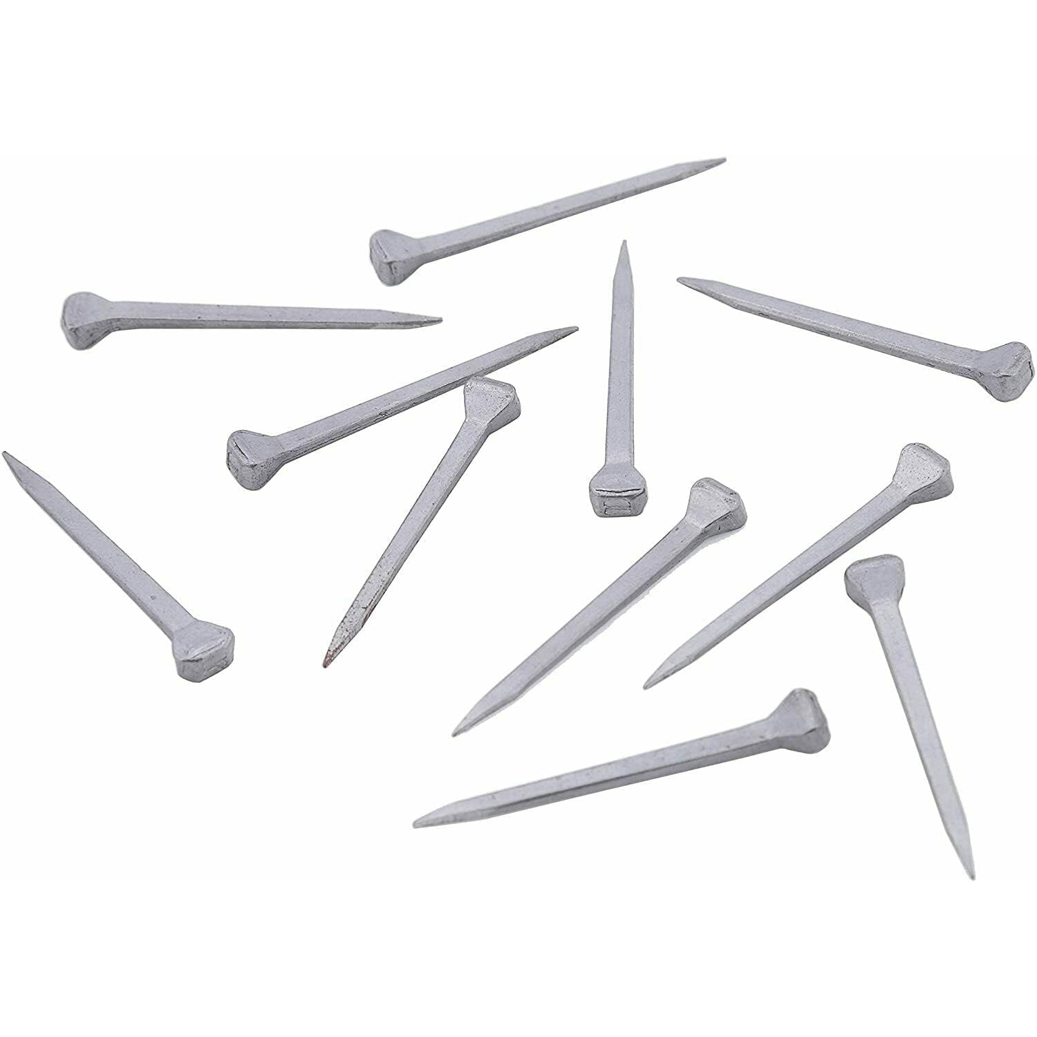 YNR 12 Pcs Horseshoe Nails - Steel Nails 12 Pack for Stained Glass Copper Foiling & Crafts, Hand Crafted for Premium Quality, Horse Hoof Nails | (12 Pieces)