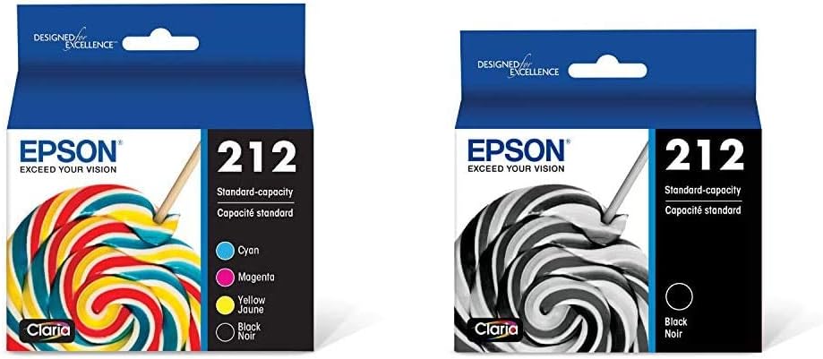 Epson T212 Claria Standard Capacity Cartridge Ink - Black and Color Combo Pack & T212 Claria Standard Capacity Cartridge Ink - Black, T212120-S