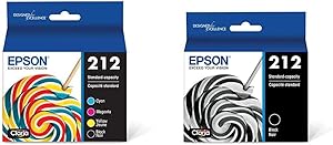Epson T212 Claria Standard Capacity Cartridge Ink - Black and Color Combo Pack & T212 Claria Standard Capacity Cartridge Ink - Black, T212120-S