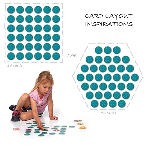 Cottify Wooden Memory Game for Toddlers 24 Years, Toddler Memory Game
