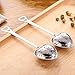 Guardians Tea Filter Long Grip Stainless Steel Mesh Heart Shaped Tea Strainer Spoon, Set of 10 Tea Infuser Spoon