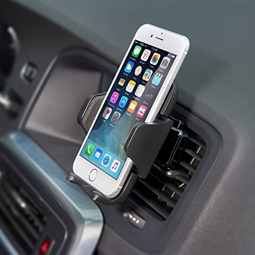iKross Lock Clip Air Vent Mount, Universal Air Vent Vehicle Mount Cradle Holder for Smartphone 4-6"/GPS devices, Apple iPhone X, 8/8 Plus, 7/7 Plus, Samsung S8/S8+, LG V30 and More - Black - Thumbnail 5