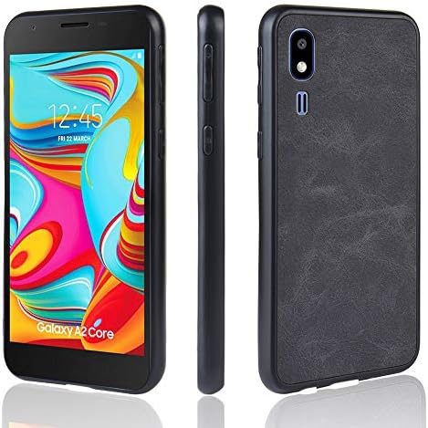 FindaGift Back Case for Samsung Galaxy A2 Core, Shock Absorption Bumper Reinforced Corner TPU Cushion Rubber Covers Slim Shockproof Case Body Protector-Black