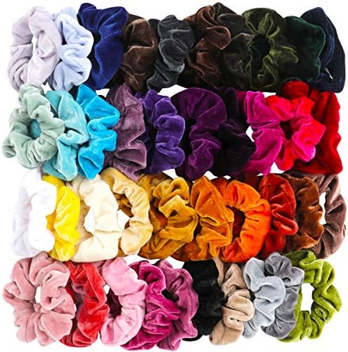 40 Pcs Hair Scrunchies Velvet Elastic 