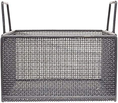 Marlin Steel Black Coated Rectangular Mesh Basket with Handles (13.5"L x 13.5"W x 8"H)