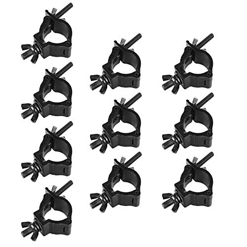 10 Pack Clamps Fit 35-40mm OD Pipe 1.38-1.58 Inch DJ Lighting Mount Quick Lock Duty 220 Lbs Aluminum Alloy 6061 - Thumbnail 6