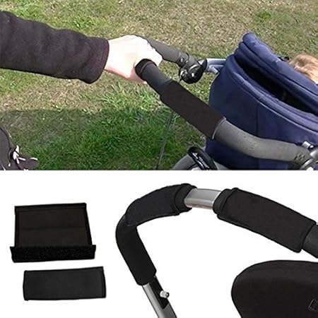 ROKOO 2pcs Kinderwagen Griff Abdeckung Skid Multi Widerstand Rollstühle Poussette Anti-Rutsch-Matte Hand-Schutz-Abdeckung Wer