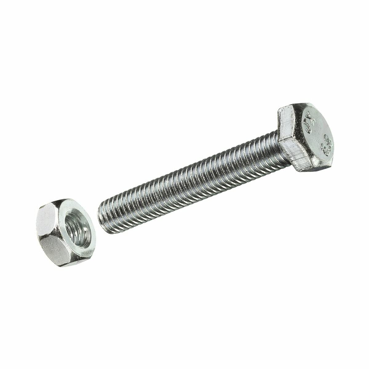 Box M 25 Units Metric Cab Hex Bolt + Cinc Nut 2M 6x20mm FADIX