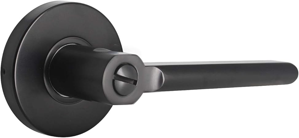 Probrico Flat Black Privacy Door Levers Interior Door