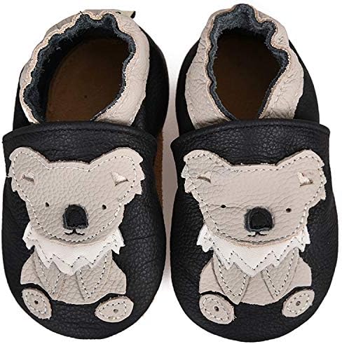 Chaussons Bebe Premiers Pas Chaussures Garon Fille Cuir Souple Bebe Antiderapants Mignon Coloree Animaux Pantoufles