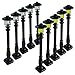 Building Block for LEGO Street Light Set of 10- Black Post With Clear Bulb & Black Cover Compatible With Lego