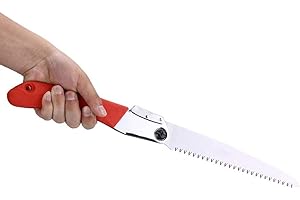 Zerodis Portable Folding Pruning Saw with Anti-Slip Handle, 22cm Blade for Trees, Wood, & PVC – Compact Gardening Saw for Out