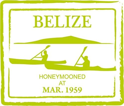 Belize Passport Retro Adventure Stamp Sticker Decal Design 5" X 5"