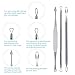 Blackhead Remover tool, Aooeou Professional Stainless Steel Curved Pimple Tweezers Comedone Extractor Instrument Tool Set for Pimples, Blackheads, Blemish