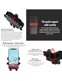 Soporte de teléfono para coche, ventilación de aire, a prueba de golpes, estable, antideslizante, compatible con iPhone Xs XS Max XR X 8 8 Plus 7 7 Plus, Samsung Galaxy S10 S10+ S9 S9+