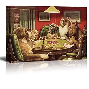 A Bold Bluff (Dogs Playing Poker) by Coolidge - Canvas Art Print