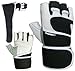 GuardFit Premium Leather Weight Lifting Gloves with Neoprene Wrist Wrap Support for Men & Women - Padded Grip with Long Wrist Strap - Suitable for Weightlifting, Gym, Powerlifting & Fitness