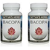 Tattva's Herbs Bacopa Monnieri Supplement, Brahmi, Bacopa Supplements with Pippili, Ayurveda Supplements, 25 Years of Premium Service (120 Count (Pack of 2))