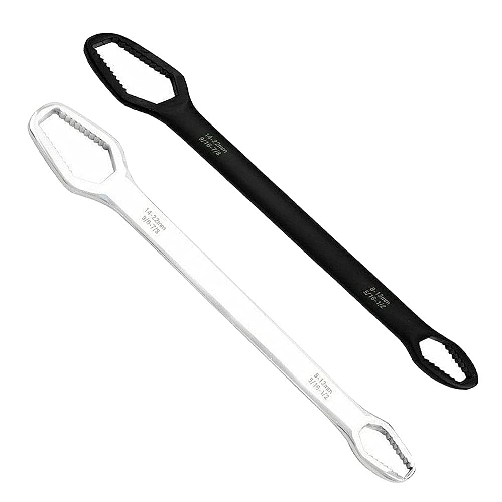 Xingkang Universal Double Sided Wrench,Double End Multifunctional Universal Wrench,8mm-22mm Various Specifications of Set Screw Nuts Removal (2 pieces)