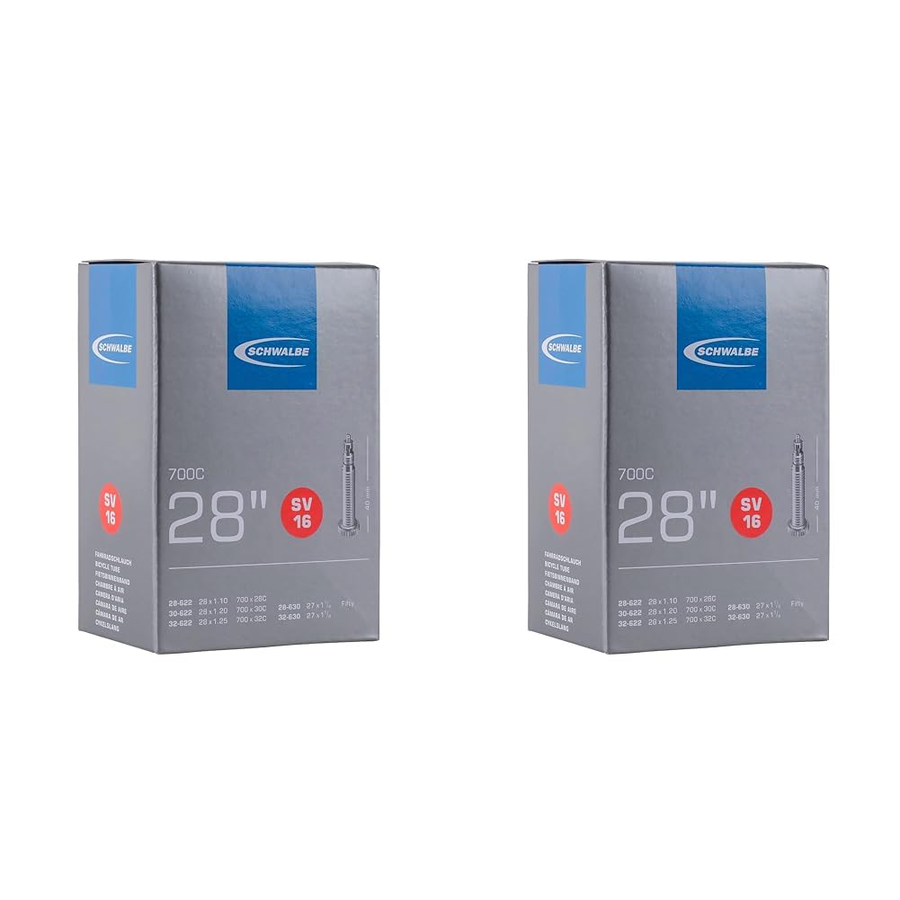 Schwalbe SV16 Tube Presta (700 x 28-32C) - 40 mm, silver (Pack of 2)