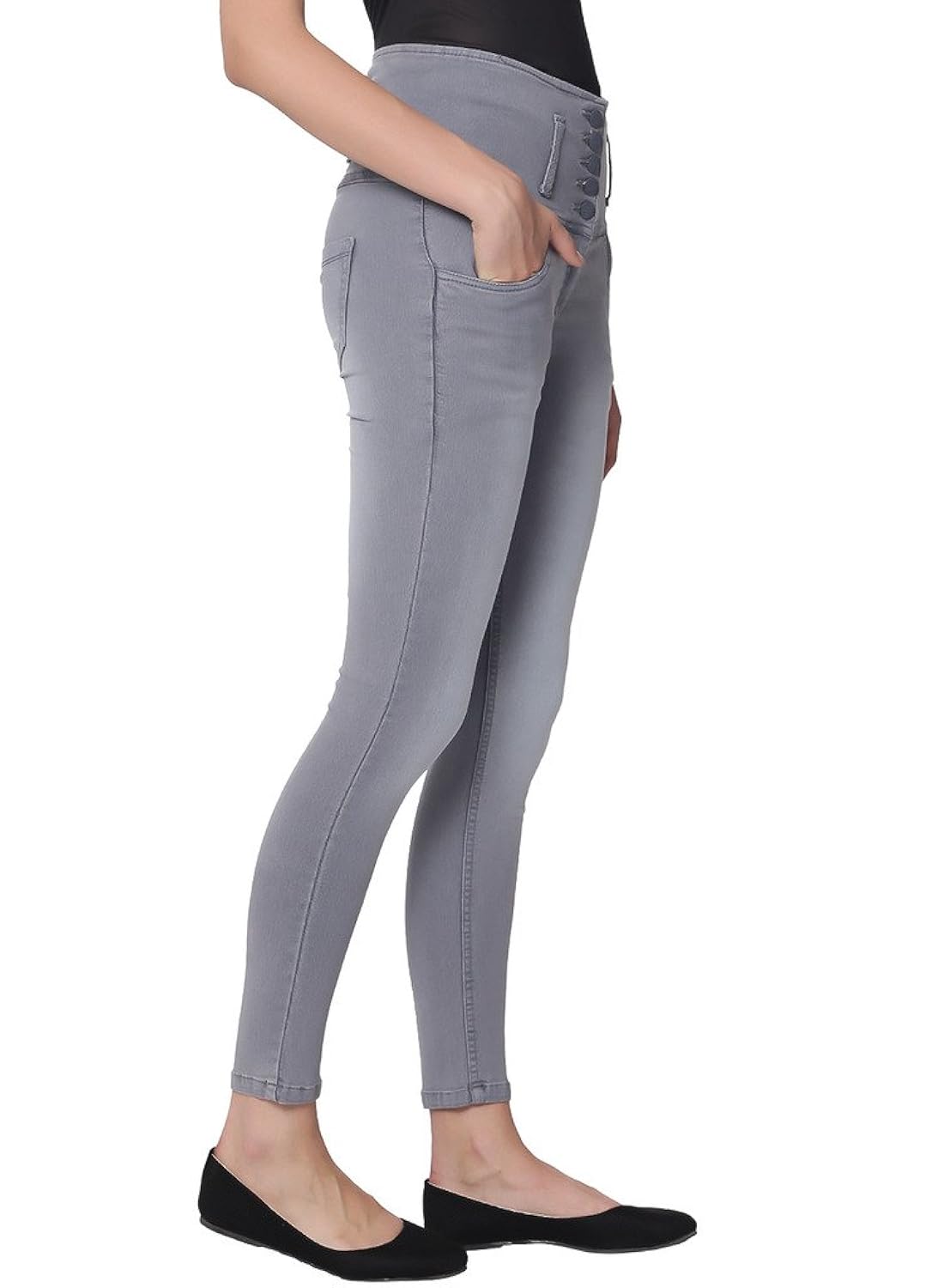 broadstar women denim grey jeans
