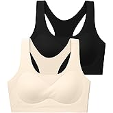 Training Girls Bras for Teens 10-16 Racerback Seamless Design with Removable Soft Padding Bras