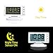 DreamSky Large Display Alarm Clock with Smart Nightlight and Snooze, Battery Operated Clocks for Bedroom,Time/Date/Temperature Display,12/24 Hr Switch.