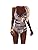 [Women 1 Piece Swimsuit] Push-Up Padded Bra Print Bathing