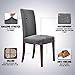 Chunyi Waterproof Jacquard Polyester Spandex Small Checks Dining Chair Covers (4Piece, Gray)