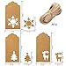 Aneco 150 Pieces Paper Tags Kraft Christmas Tags Hang Labels Christmas Tree Snowflake Reindeer Design for Christmas Gift Favor,DIY Arts and Crafts Wedding Supply with 30 Meters Twine