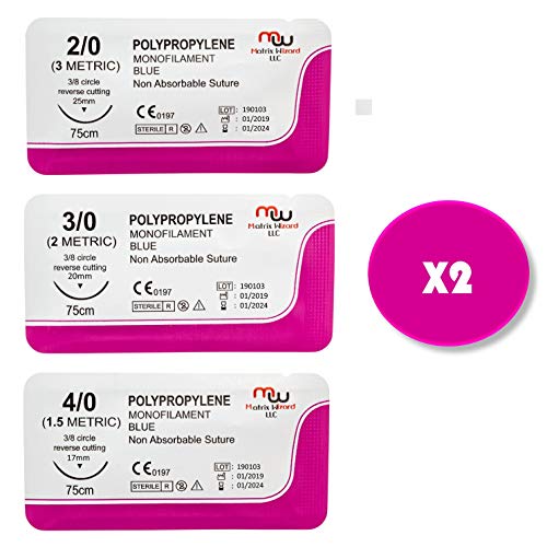 5 Sutures+Thread+Needle+Mixed+Pack