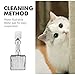 BasicForm Fast Sifting Cat Litter Scoop - Stainless Steel Metal Scooper - Wire Design with Black Resin Coating for Efficiently Cleaning