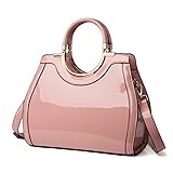 LJOSEIND Patent Leather Handbags Designer Satchel