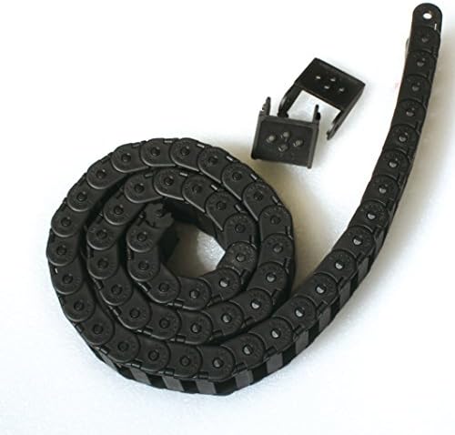 35mm x 75mm Plastic Cable Drag Chain Wire Carrier Black 1000mm