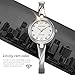 Women's SL711SWA02 Luxury Floating Crystal Quartz Silver Bracelet Watch with Delicate Box