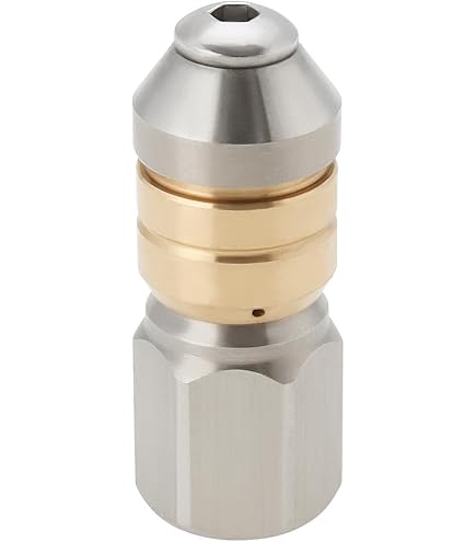 Croerma 5 buses pour tuyaux de nettoyeur haute pression avec filetage interne 1/8, éjecteurs à ressort pour tuyaux d'échappement d'égout, buses à ressort vibrantes pour le nettoyage durables Croerma 5 buses pour tuyaux de nettoyeur haute pression avec filetage interne 1/8, éjecteurs à ressort pour tuyaux d'échappement d'égout, buses à ressort vibrantes pour le nettoyage durables