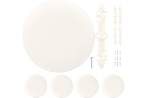 5PCS 5" Ceiling Cover Plate, Plastic Round Electrical Box Cover for 3-1/2" to 4" Holes, Ceiling Hole Cover, Wall Smog Detecto