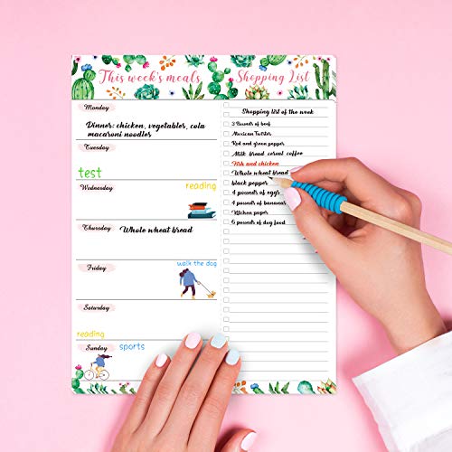 Weekly Meal Planner Undated Meal Planning Pad with Premium